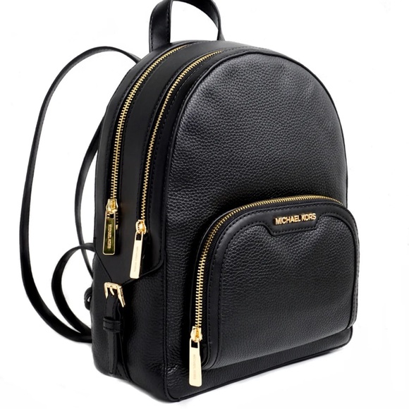 Michael Kors Backpack Bag Jaycee Md Pkt Backpack Leather Black NWT - Picture 9 of 14